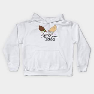 Chickens Reading Dickens Kids Hoodie